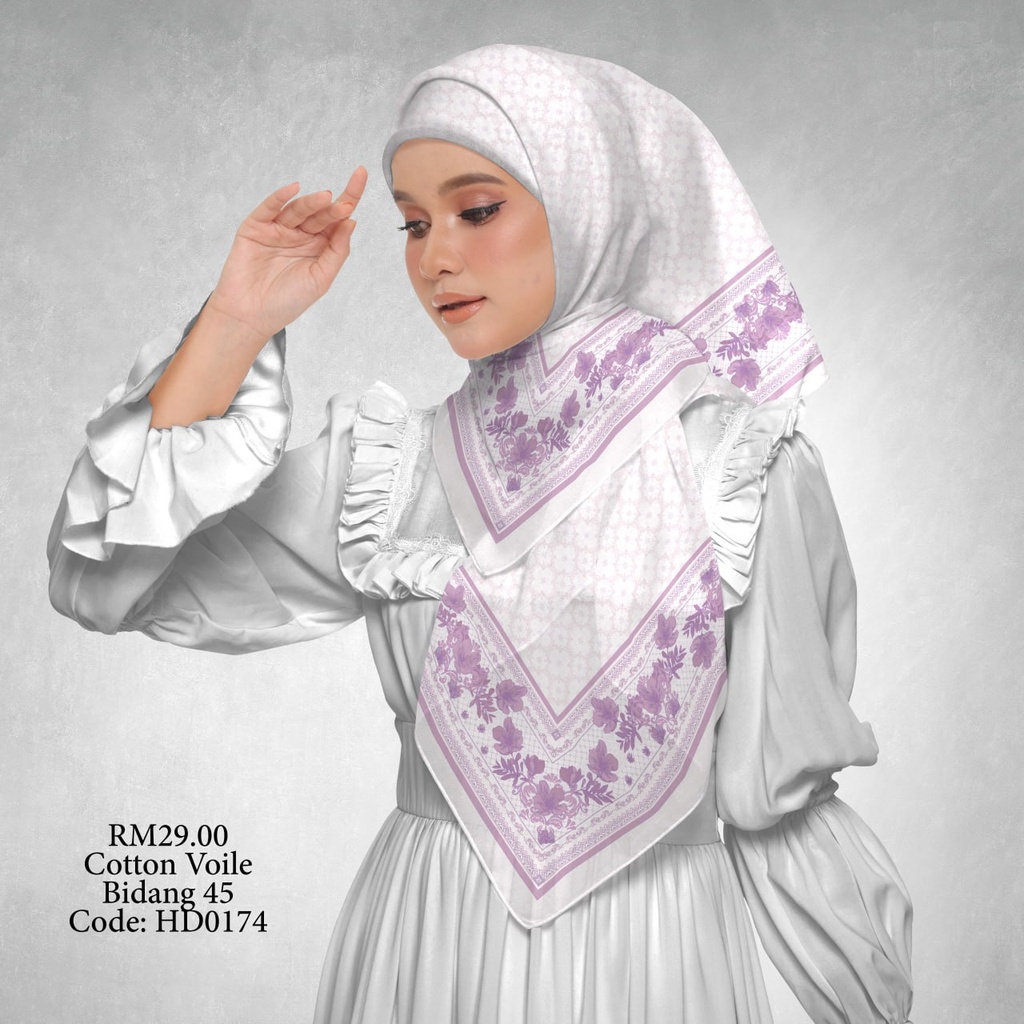 Tudung Bawal (Square Hijab) in HD0174