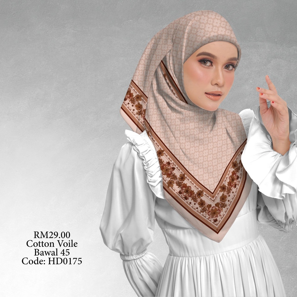 Tudung Bawal (Square Hijab) in HD0175